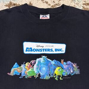 Vintage 2001 Disney Pixar Monsters Inc Shirt Size Large Hollywood Video
